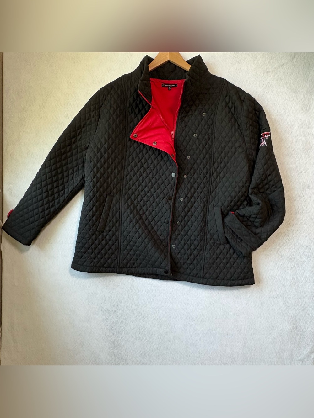 Emerson Street Texas Tech Red Raiders Quilted Jacket Black Red Women’s 1X